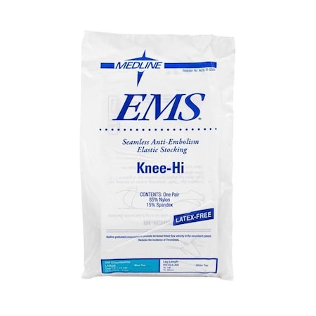 Medline EMS Knee-High Anti-Embolism Stockings, Large Regular MDS160564PH